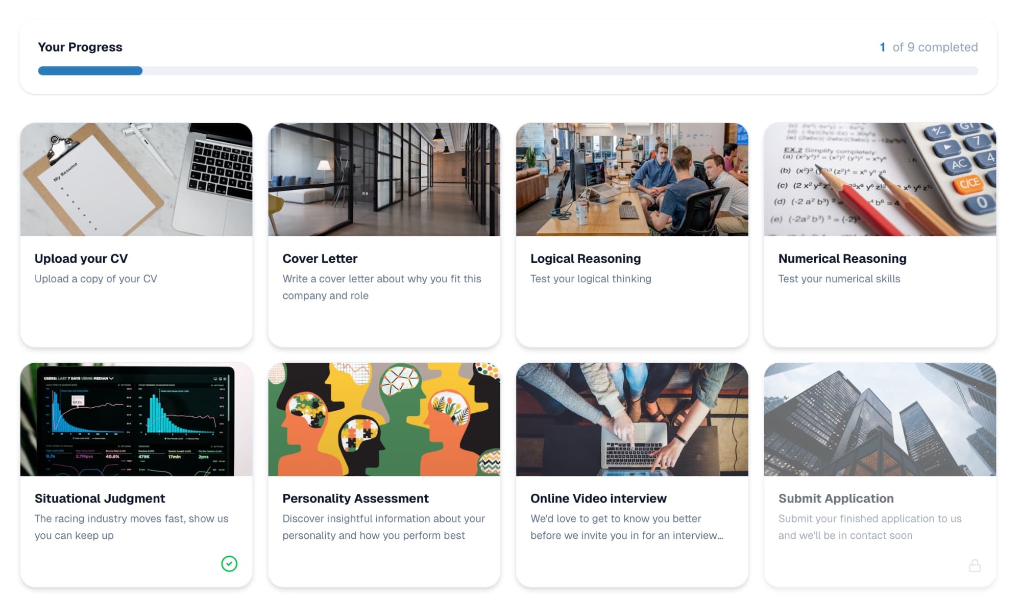 Candid8 candidate dashboard